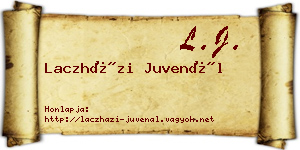 Laczházi Juvenál névjegykártya
